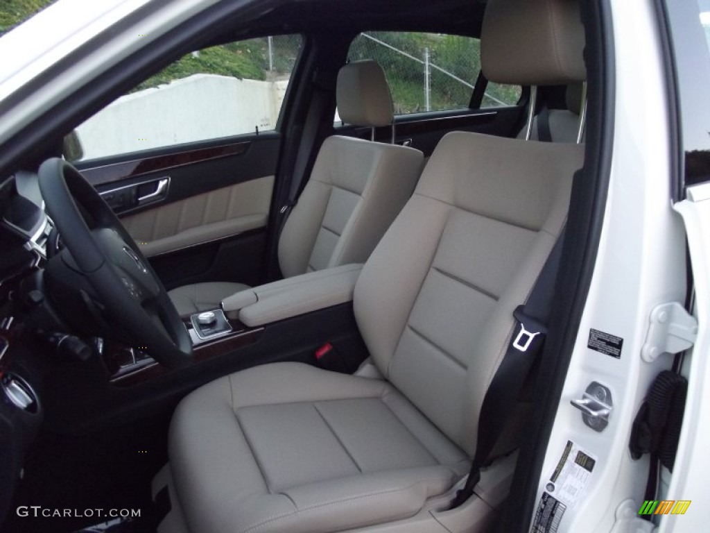 Almond/Black Interior 2012 Mercedes-Benz E 350 Sedan Photo #60195232