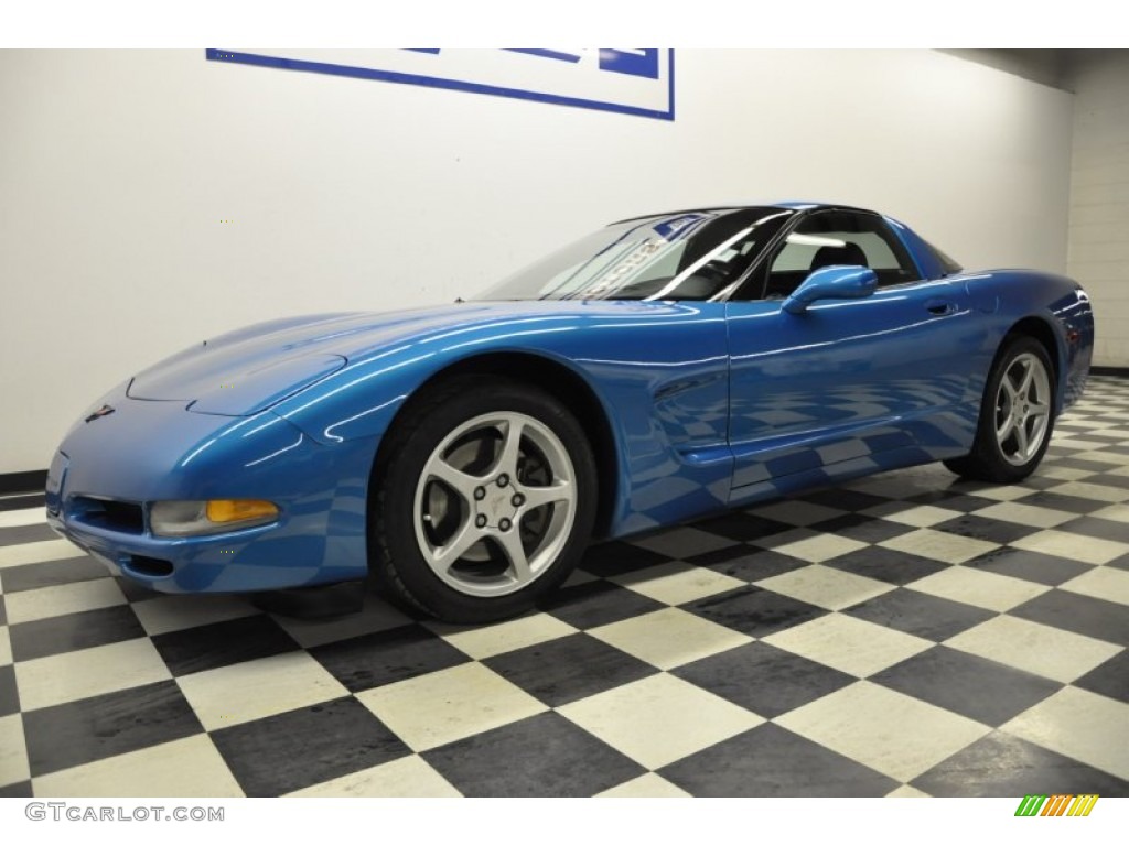 2000 Corvette Coupe - Nassau Blue Metallic / Black photo #26