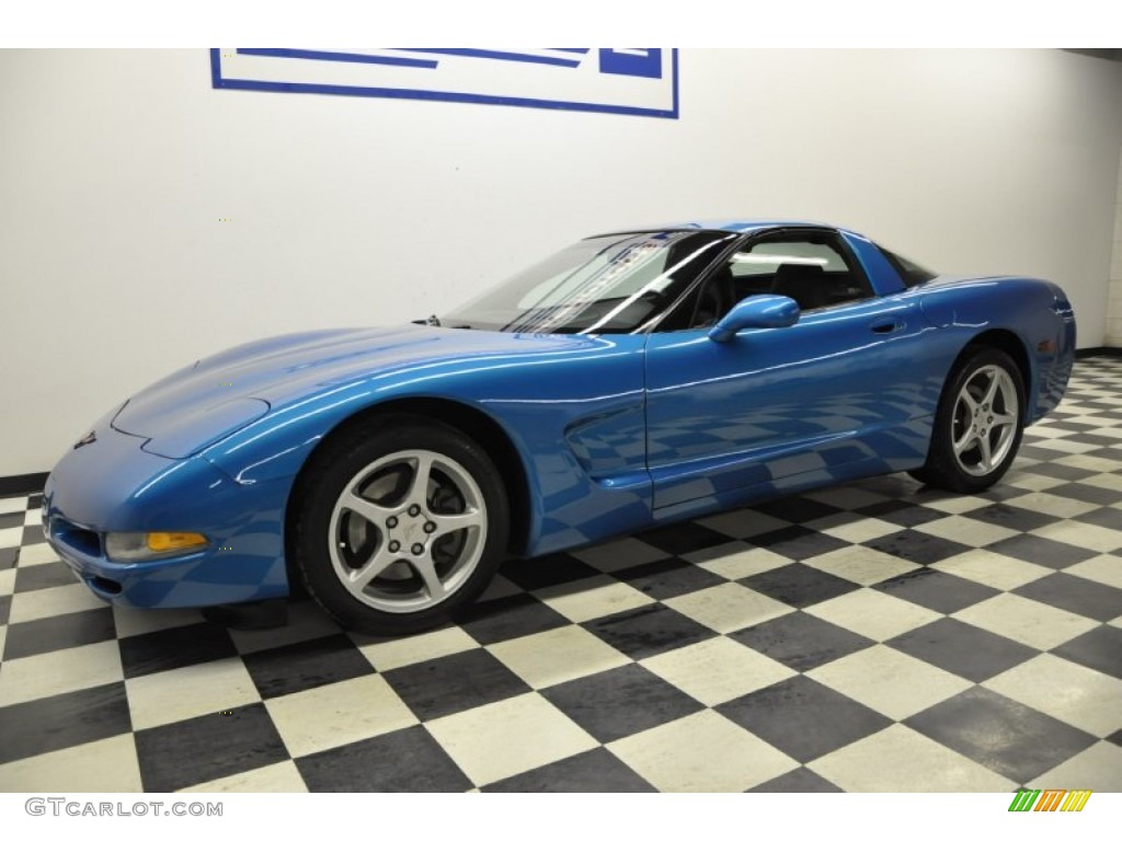 2000 Corvette Coupe - Nassau Blue Metallic / Black photo #27