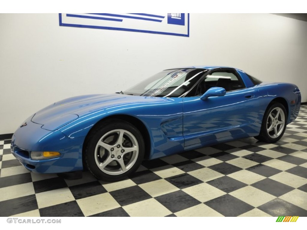 2000 Corvette Coupe - Nassau Blue Metallic / Black photo #28