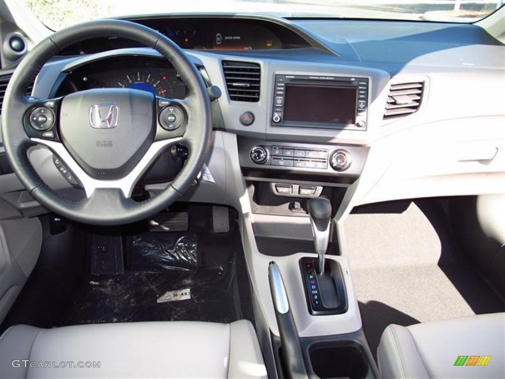2012 Civic EX-L Coupe - Rallye Red / Gray photo #4