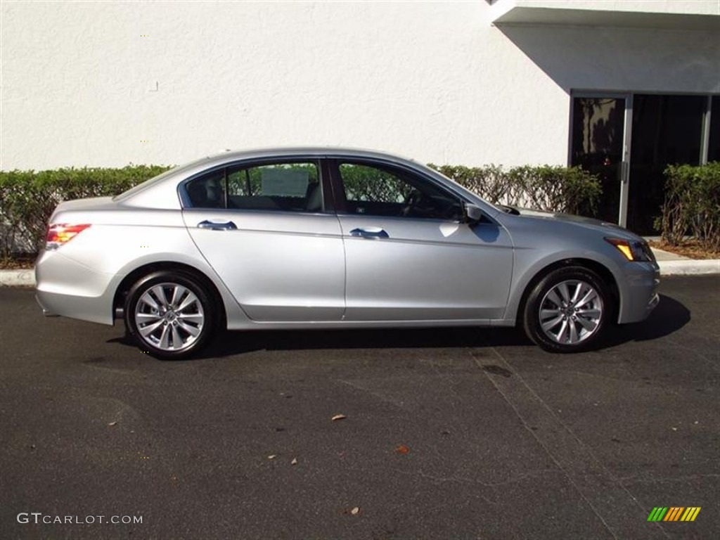 2012 Accord EX-L V6 Sedan - Alabaster Silver Metallic / Black photo #2