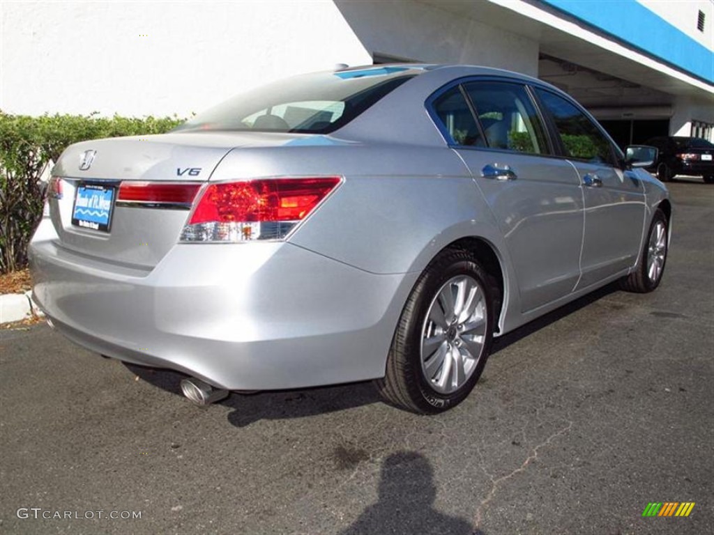 2012 Accord EX-L V6 Sedan - Alabaster Silver Metallic / Black photo #3