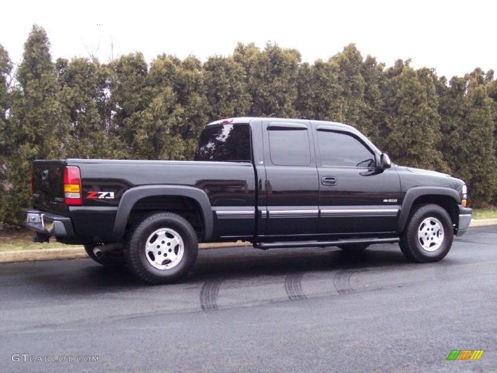 2001 Silverado 1500 LS Extended Cab 4x4 - Onyx Black / Graphite photo #16
