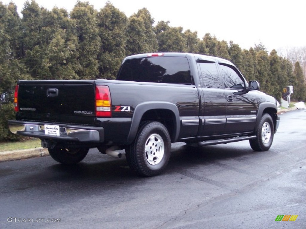 2001 Silverado 1500 LS Extended Cab 4x4 - Onyx Black / Graphite photo #17