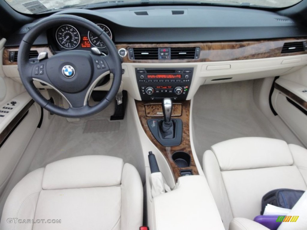 2008 BMW 3 Series 328i Convertible Cream Beige Dashboard Photo #60200329