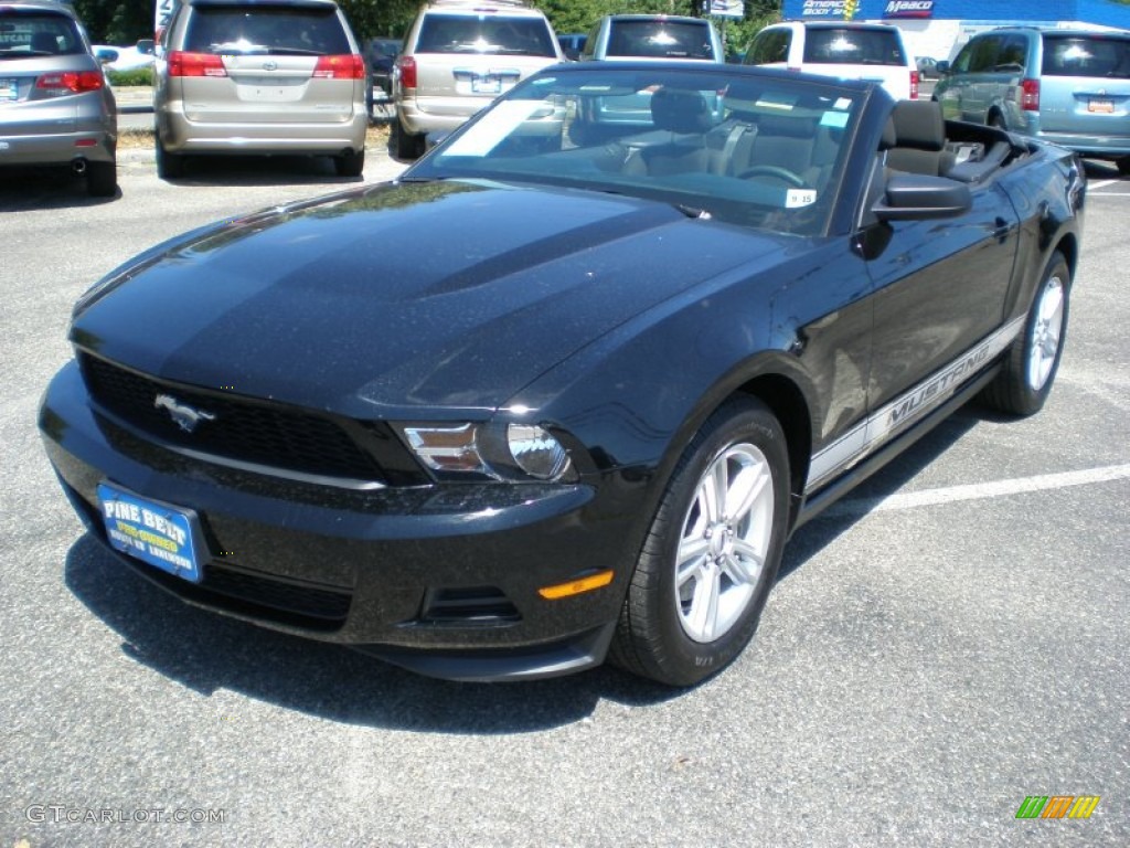 2011 Mustang V6 Convertible - Ebony Black / Charcoal Black photo #1
