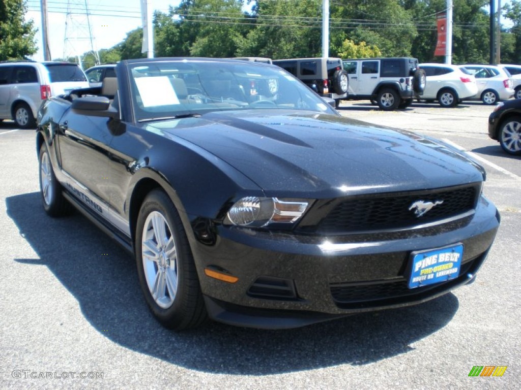 2011 Mustang V6 Convertible - Ebony Black / Charcoal Black photo #3