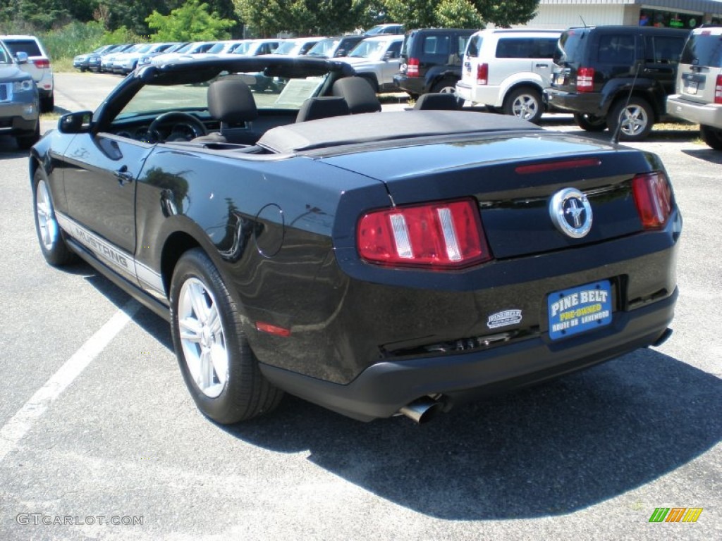 2011 Mustang V6 Convertible - Ebony Black / Charcoal Black photo #7
