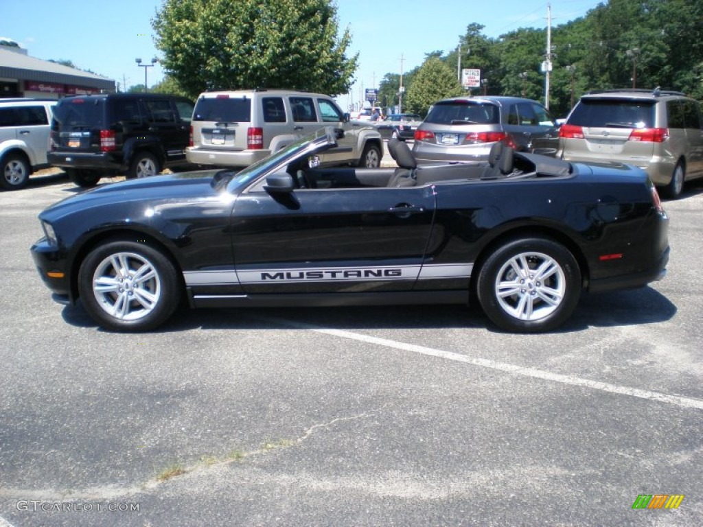 2011 Mustang V6 Convertible - Ebony Black / Charcoal Black photo #8