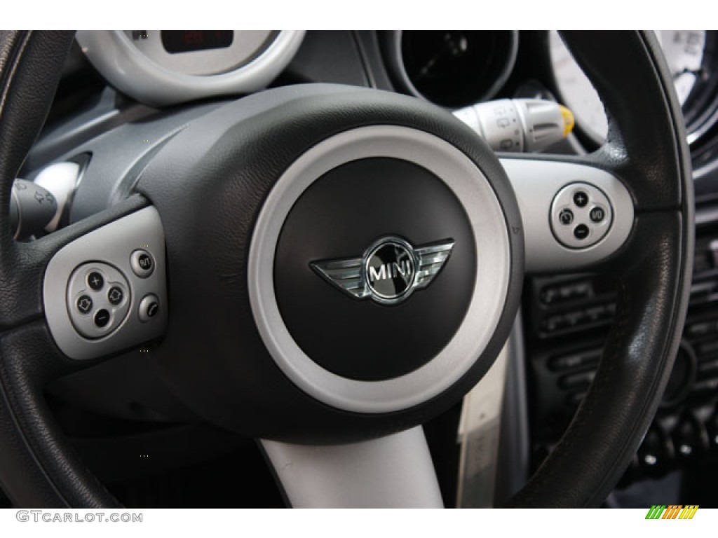 2005 Mini Cooper S Hardtop Panther Black Steering Wheel Photo #60203386