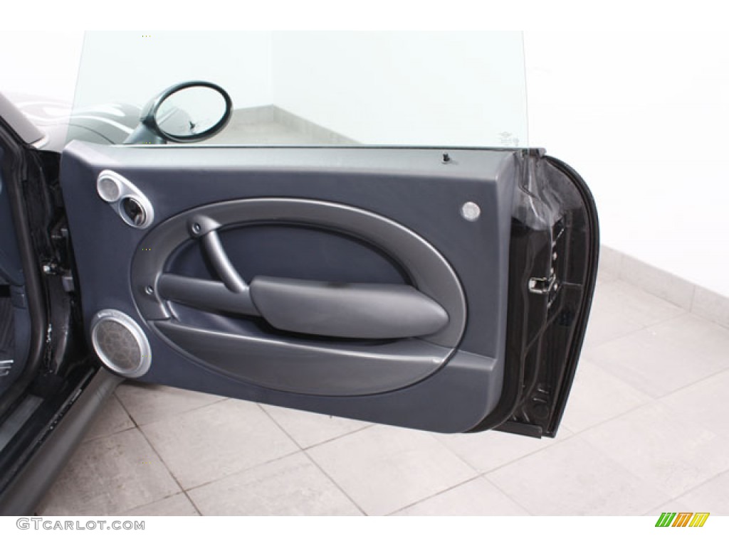 2005 Mini Cooper S Hardtop Panther Black Door Panel Photo #60203413