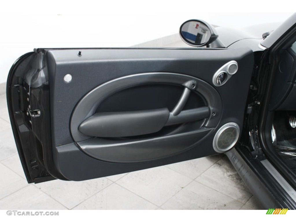 2005 Mini Cooper S Hardtop Panther Black Door Panel Photo #60203419