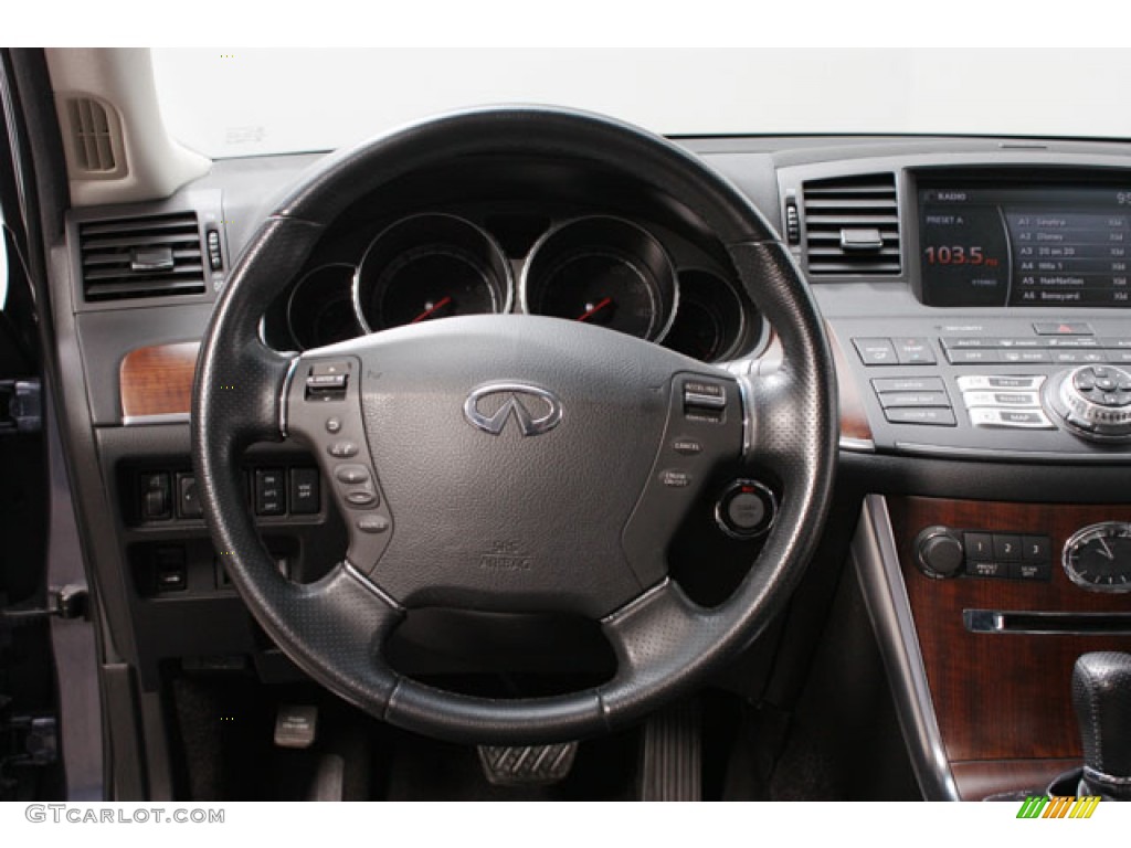 2008 Infiniti M 35x AWD Sedan Graphite Steering Wheel Photo #60204994