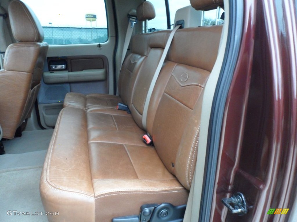 Tan/Castaño Leather Interior 2008 Ford F150 King Ranch SuperCrew Photo #60205198