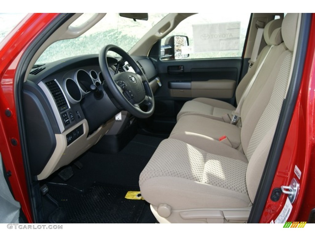 2012 Tundra Double Cab 4x4 - Barcelona Red Metallic / Sand Beige photo #4