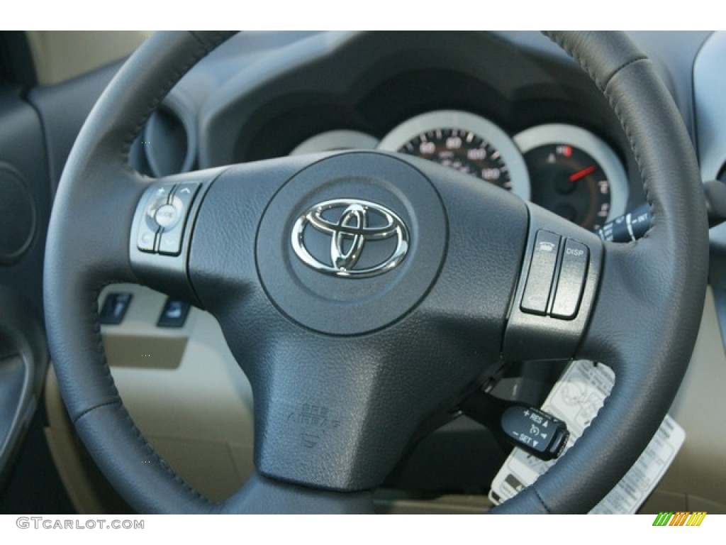 2012 Toyota RAV4 V6 Limited 4WD Sand Beige Steering Wheel Photo #60205947