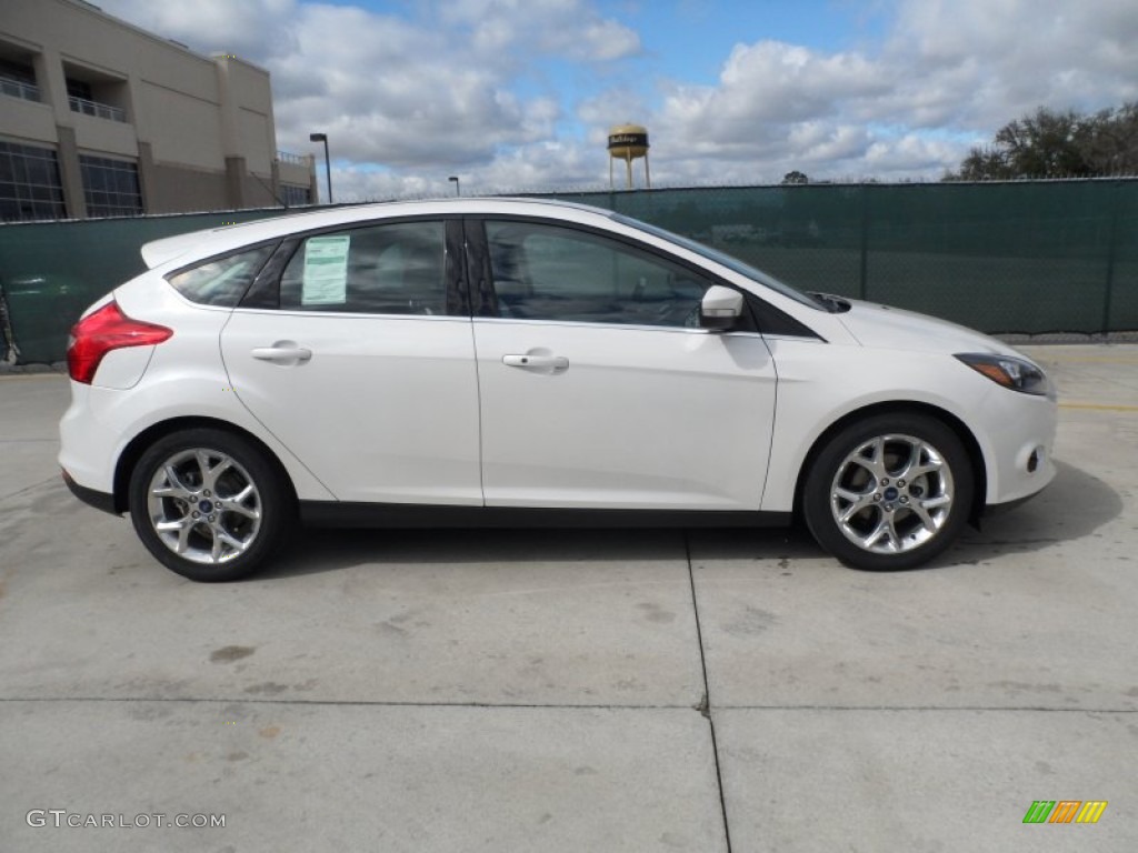 White Platinum Tricoat Metallic 2012 Ford Focus Titanium 5-Door Exterior Photo #60207703