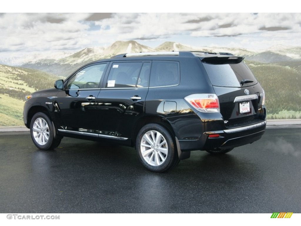 2012 Highlander Hybrid Limited 4WD - Black / Sand Beige photo #3