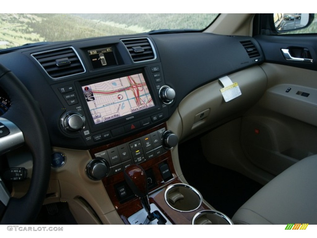2012 Highlander Hybrid Limited 4WD - Black / Sand Beige photo #6