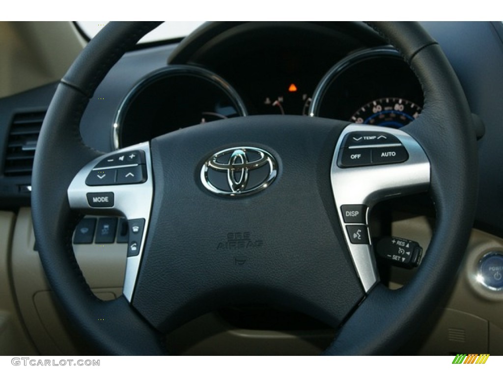 2012 Highlander Hybrid Limited 4WD - Black / Sand Beige photo #14