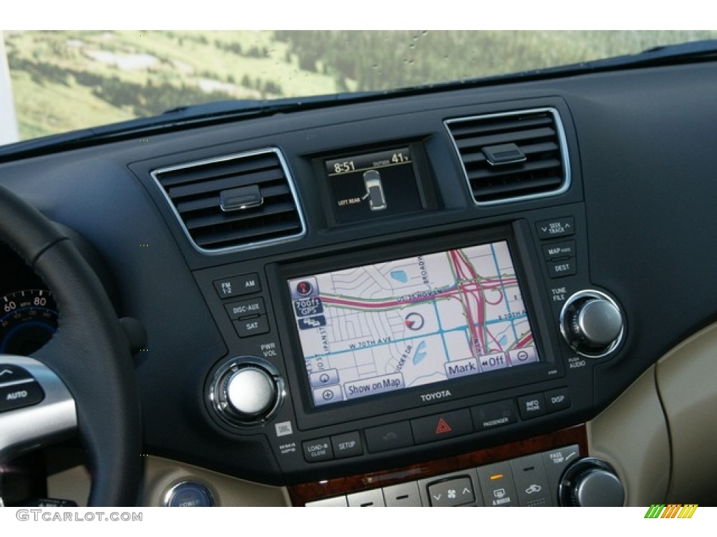 2012 Highlander Hybrid Limited 4WD - Black / Sand Beige photo #15