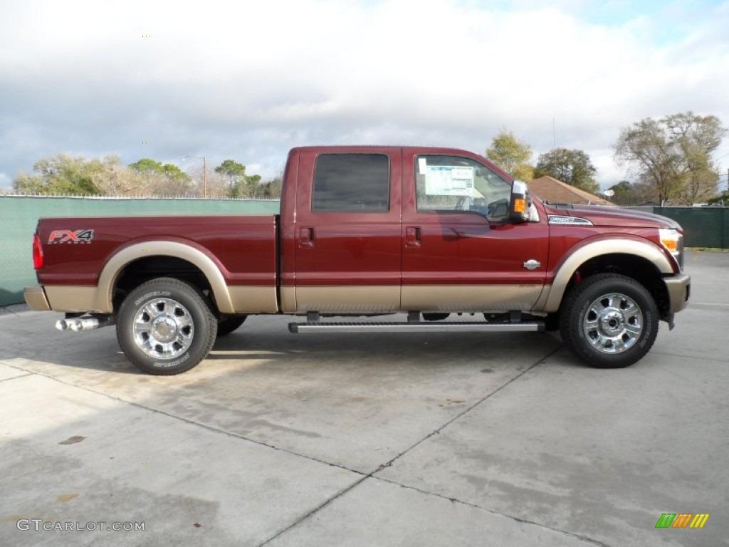 2012 F250 Super Duty King Ranch Crew Cab 4x4 - Autumn Red Metallic / Chaparral Leather photo #2