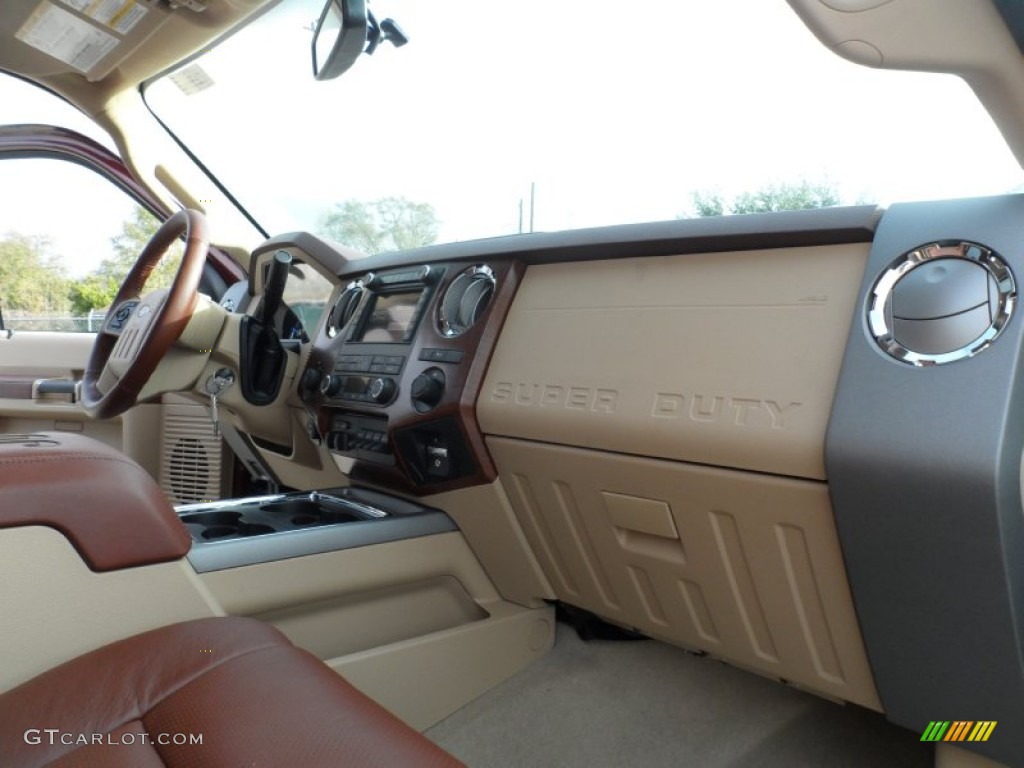 2012 F250 Super Duty King Ranch Crew Cab 4x4 - Autumn Red Metallic / Chaparral Leather photo #22
