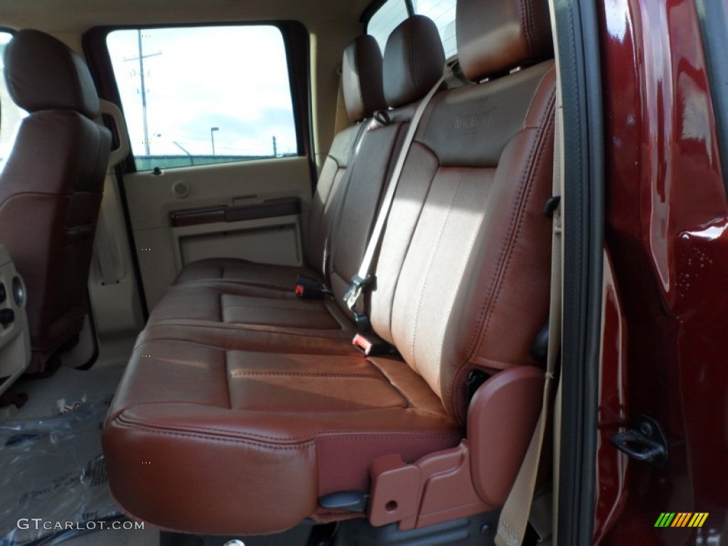 2012 F250 Super Duty King Ranch Crew Cab 4x4 - Autumn Red Metallic / Chaparral Leather photo #24