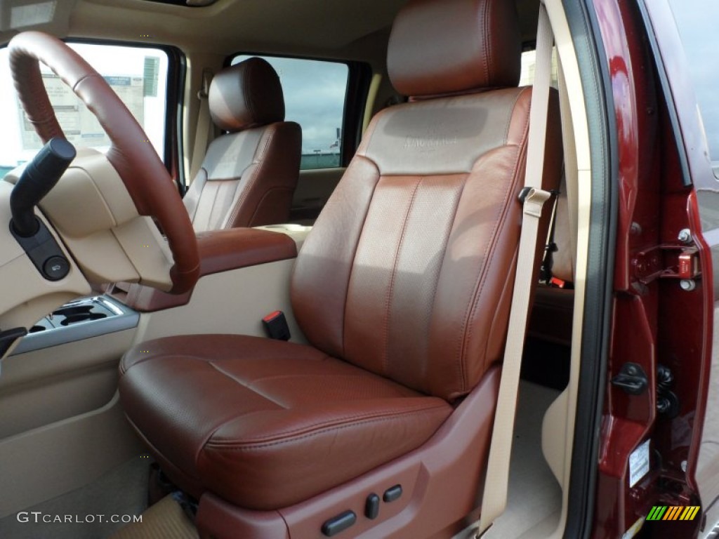 2012 F250 Super Duty King Ranch Crew Cab 4x4 - Autumn Red Metallic / Chaparral Leather photo #28