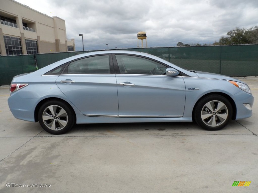 2012 Sonata Hybrid - Blue Sky Metallic / Gray photo #2