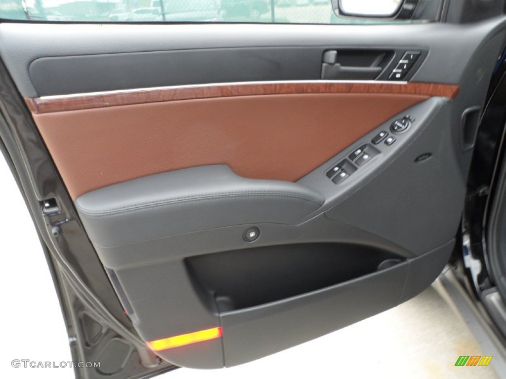 2011 Hyundai Veracruz Limited Saddle Leather Door Panel Photo #60212059