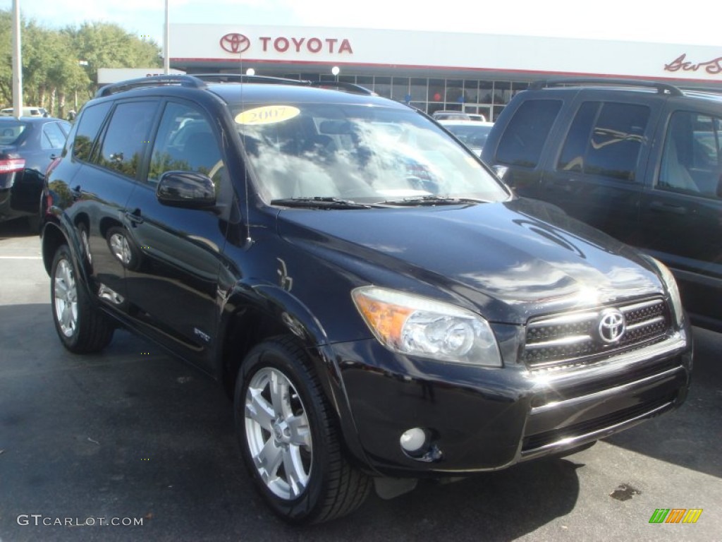 2007 RAV4 Sport - Black / Dark Charcoal photo #1