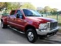 2001 Toreador Red Metallic Ford F350 Super Duty Lariat Crew Cab 4x4 Dually  photo #15