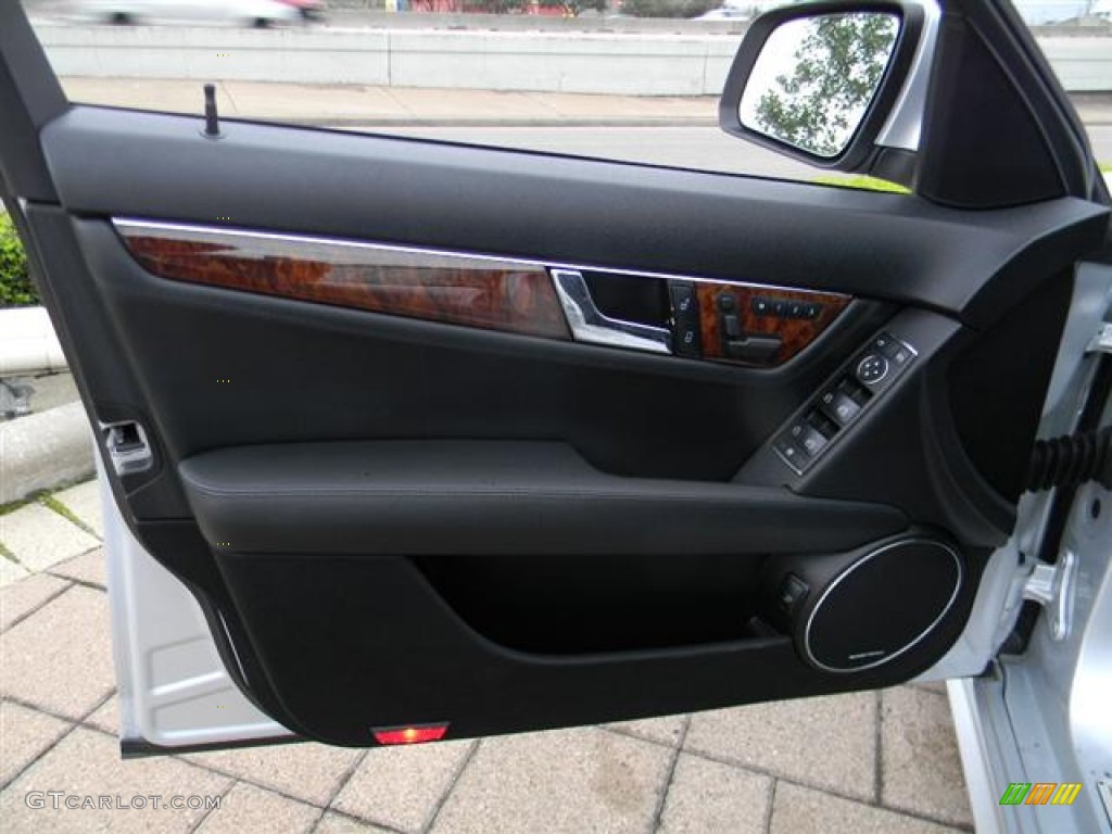 2009 Mercedes-Benz C 63 AMG Black AMG Premium Leather Door Panel Photo #60214723