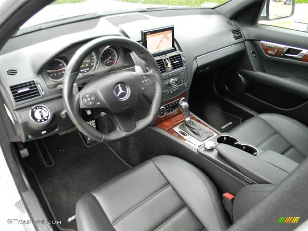 Black AMG Premium Leather Interior 2009 Mercedes-Benz C 63 AMG Photo #60214729