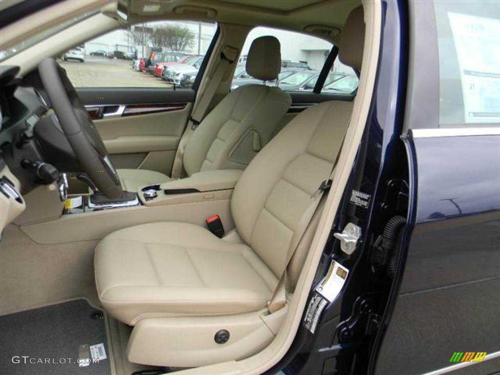 Almond Beige/Mocha Interior 2012 Mercedes-Benz C 250 Sport Photo #60215230