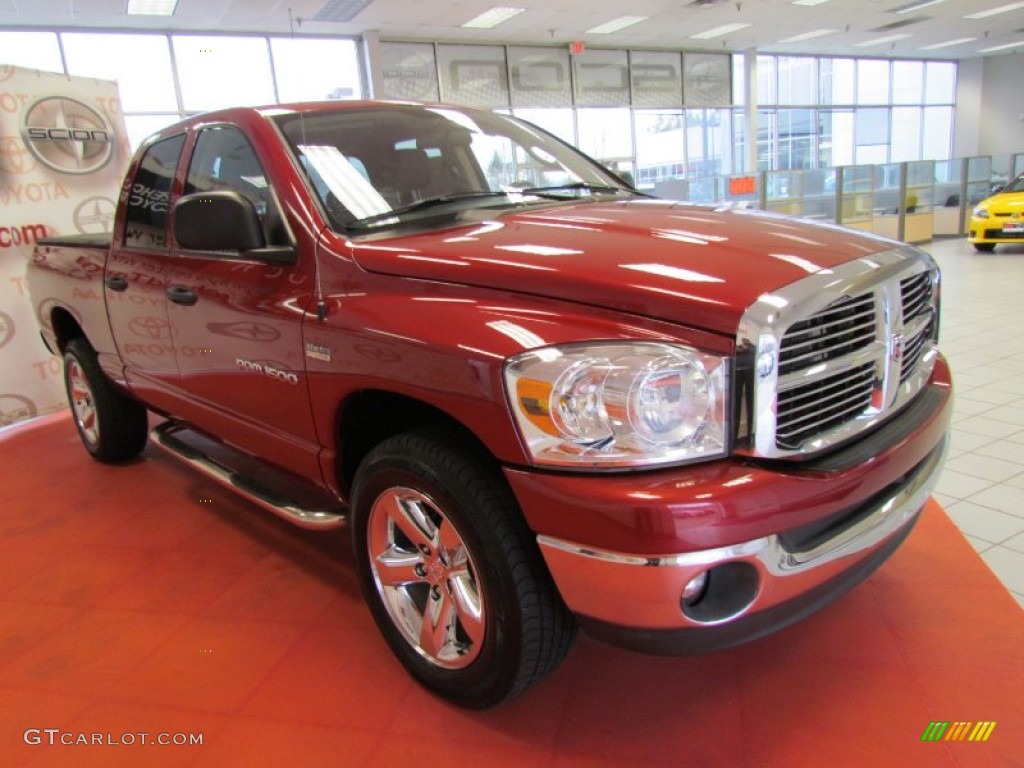 2007 Ram 1500 SLT Quad Cab 4x4 - Inferno Red Crystal Pearl / Medium Slate Gray photo #26