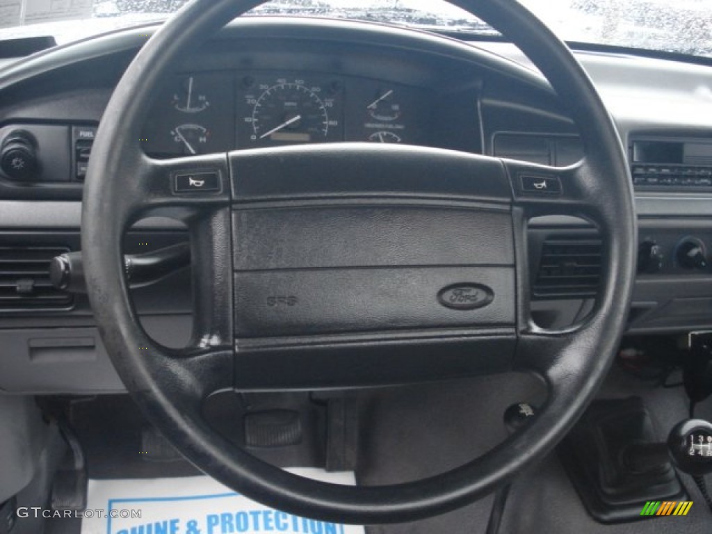 1995 Ford F150 XLT Regular Cab 4x4 Gray Steering Wheel Photo #60216949