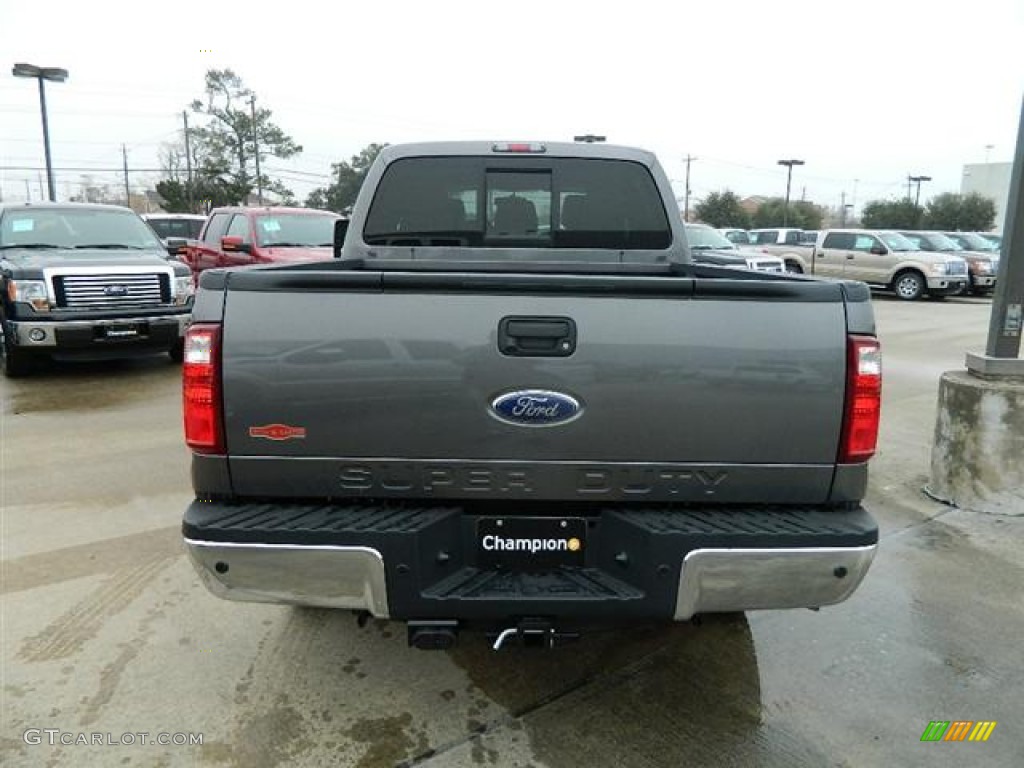 2012 F250 Super Duty Lariat Crew Cab 4x4 - Sterling Grey Metallic / Black photo #6