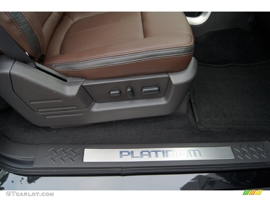 2012 F150 Platinum SuperCrew 4x4 - Tuxedo Black Metallic / Platinum Sienna Brown/Black Leather photo #13