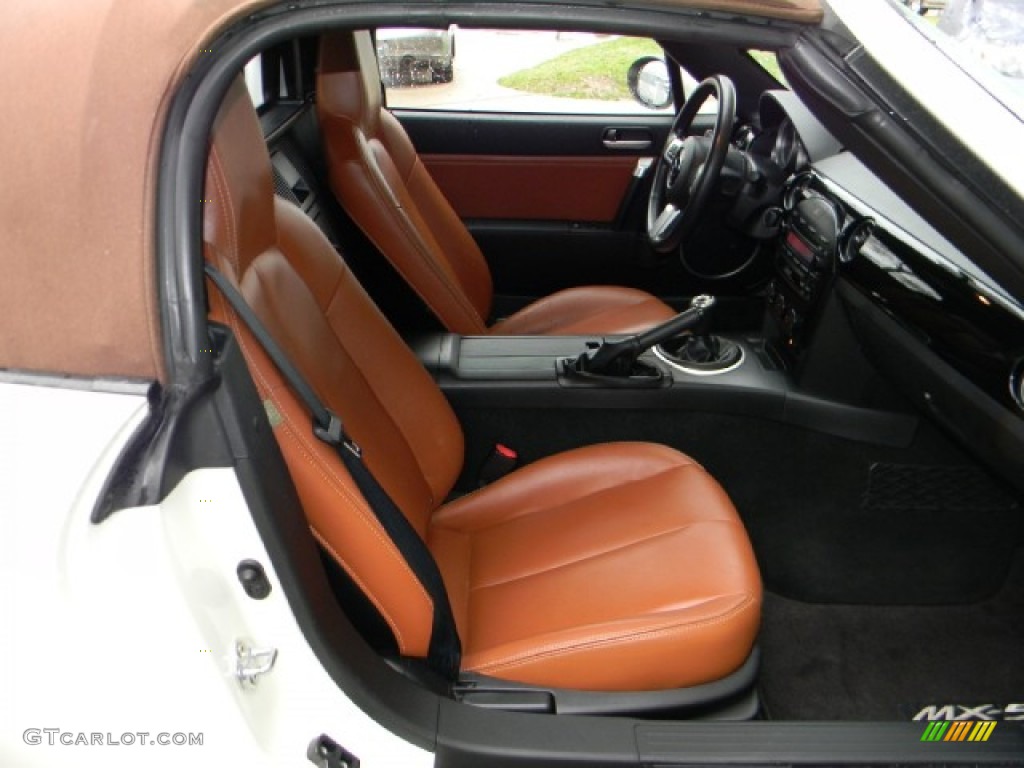Saddle Brown Interior 2008 Mazda MX-5 Miata Grand Touring Roadster Photo #60221650
