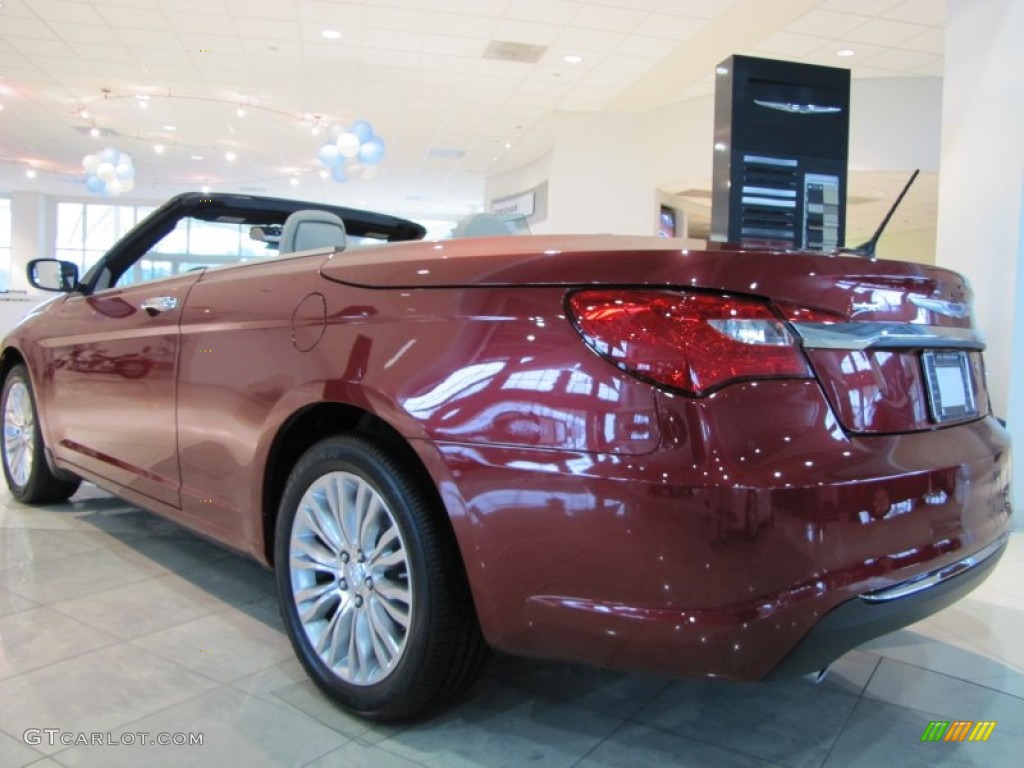 2012 200 Limited Convertible - Deep Cherry Red Crystal Pearl Coat / Black/Light Frost photo #2
