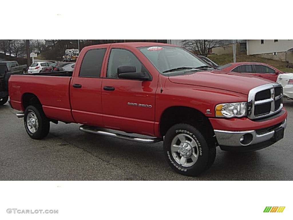 2003 Ram 2500 SLT Quad Cab 4x4 - Flame Red / Dark Slate Gray photo #13