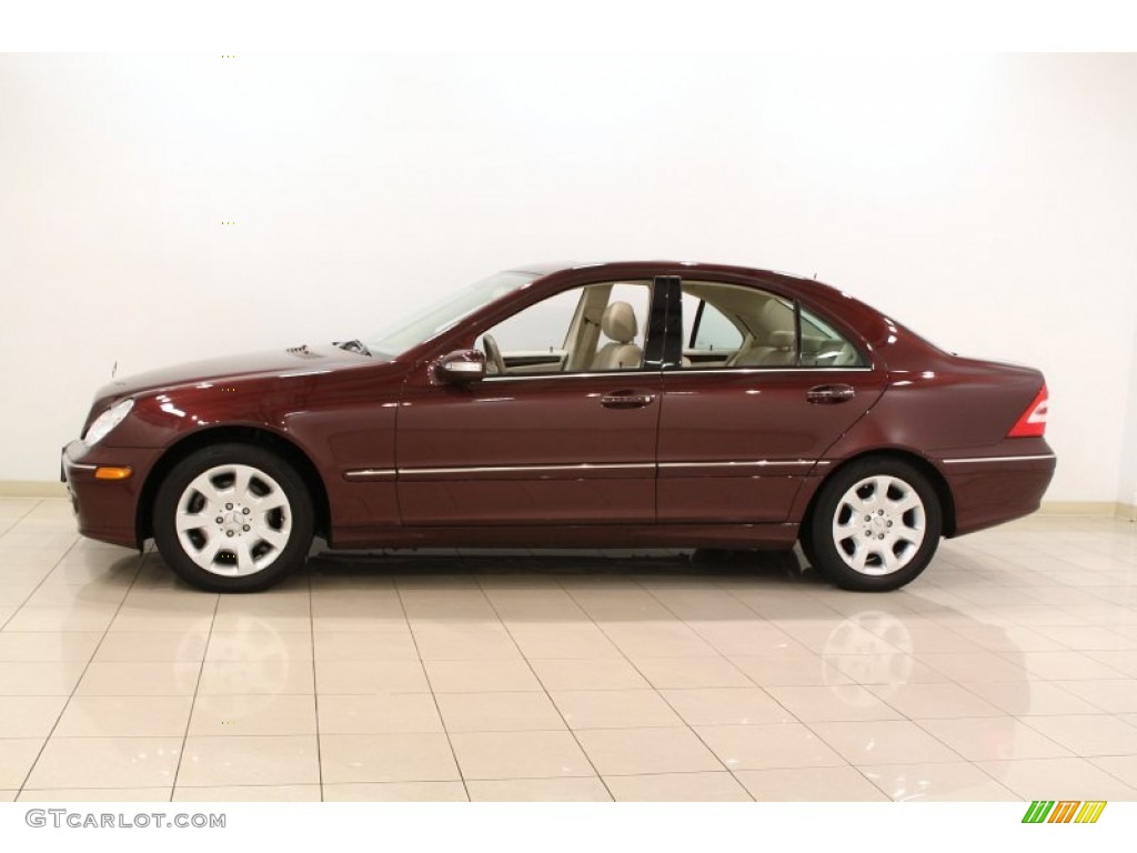 2006 C 280 4Matic Luxury - Barolo Red Metallic / Stone photo #5