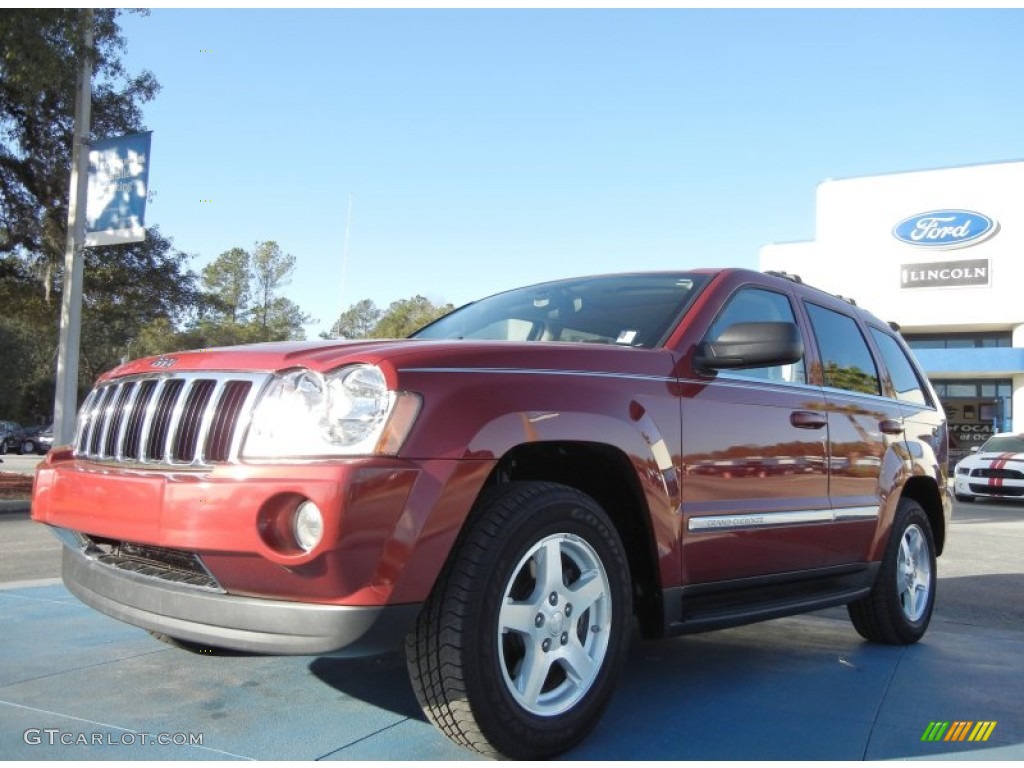 2005 Grand Cherokee Limited - Inferno Red Crystal Pearl / Dark Khaki/Light Graystone photo #1