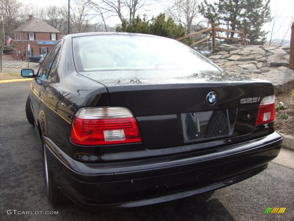 2002 5 Series 525i Sedan - Black Sapphire Metallic / Sand photo #7