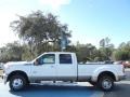 2012 White Platinum Metallic Tri-Coat Ford F350 Super Duty Lariat Crew Cab 4x4 Dually  photo #2