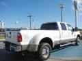 2012 White Platinum Metallic Tri-Coat Ford F350 Super Duty Lariat Crew Cab 4x4 Dually  photo #3