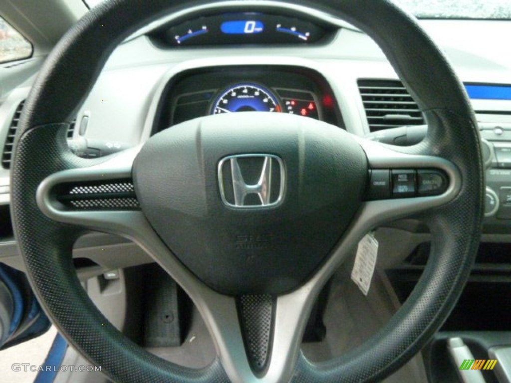 2009 Honda Civic LX Sedan Gray Steering Wheel Photo #60230095